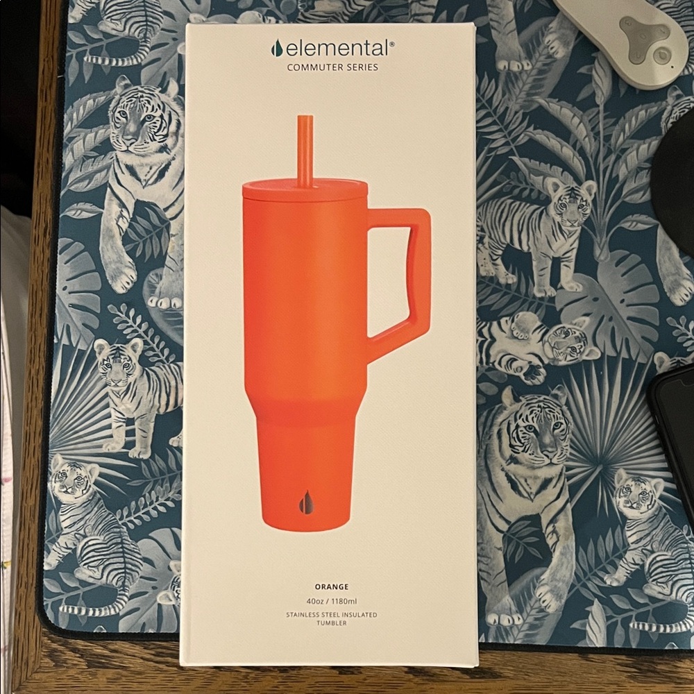 Element Orange Commuter Series Insulated Tumbler with Handle